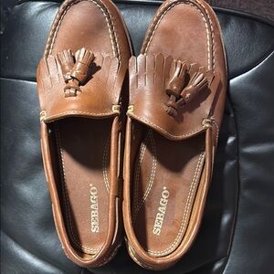 Sebago Brown Leather Loafers with Tassels